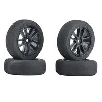 NONE 4 개 66Mm 스폰지 폼 휠 타이어 1/10 Rc 버기 오프로드 자동차 경주 랠리 드리프트 Hsp 사쿠라 타미야, 보여진 바와 같이