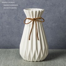 모던 세라믹 안개꽃 꽃병 장식 화이트 리빙 드라이 플라워 꽃꽂이 북유럽 아티스트 거실 장식, 보여진 바와 같이, 화이트073병(단일병)