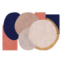 북유럽 독특한 러그 원형 타원형 사각 84종 식탁카페트 거실 아이방 특대형 거실 침실 바닥 매트 인테리어 대형 먼지없는 사계절 여름 물세탁 소형 200cm 300cm 선택46