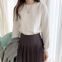 티데일리 남녀공용 기모 맨투맨 무지 긴팔 티셔츠
