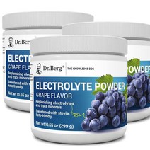 닥터베르그 전해질 파우더 칼륨 핑크히말라야 솔트 포도맛 드링크믹스 299g Dr. Berg Nutritionals Electrolyte Powder, 3개
