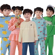 원이가게 아동 유아 주니어 간절기 면소재 내의 실내복 데일리 긴팔 세트 100~150호