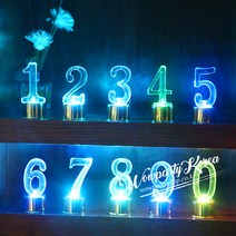 와우파티코리아 LED 숫자 초(골드) 1개, 숫자 7