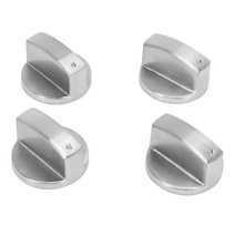 쿠커 손잡이 오븐 손잡이 (4pcs) 6mm 범용 실버 가스 스토브 제어 손잡이 어댑터 오븐 로터리 스위치 요리 표면 제어 잠금 장치, 보여진 바와 같이, 하나, 한개옵션0