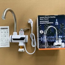 온수라디에이터 전기 온수기 인스턴트 주방 수도꼭지 110V 220V 스테인레스 스틸 Tankless 난방 디지털 디스플레이 3000W, WHITE_영국 플러그