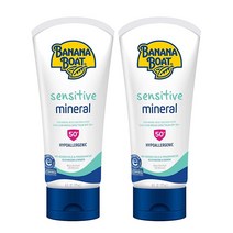 Banana Boat 민감성 피부 자외선 차단 로션 6oz 트윈 팩, 1개