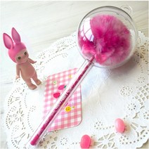 사콕스 롤리팝 털공볼펜 핑크레오파드, 1개, 핑크표범