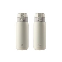 락앤락 처비 텀블러 370ml 2개 구성, 02 복합구성/아이보리+라이트핑크(106560)