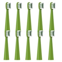 BAIR K3 키즈 10Pcs 교체 칫 솔 머리 스마트 소닉 전기 치아 치과 깨끗 한 브러시 노즐, [05] 10pcs Green