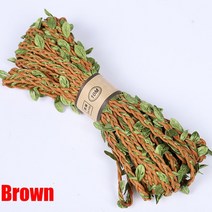 마닐라로프 5m 인공 덩굴 천연 대마 로프 황마 삼베 꼬기 대마 리본 마크라메 벽 웨딩, 갈색