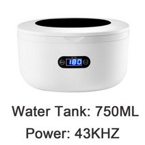 220V 울트라 소닉 클리너 750ml 자동 지능형 클리닝 머신 안경 쥬얼리 메이크업 브러쉬 면도기, 01 White