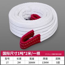 차량용옷걸이 납작평평한 걸이식 포함 5두꺼운층 국제 2T/3T수많은 산업 크레인 기중기 민소매 지게차 트레일러 밧줄, T02-5층 두꺼운 1톤 2미터