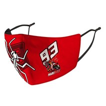 DWL 오토바이 페이스 마스크 먼지 세탁 가능 5중 필터 보호 VR46 VALENTINO 발렌티노 Rossi Marc Marquez 93 Harley Davidson(블랙B), Red-93
