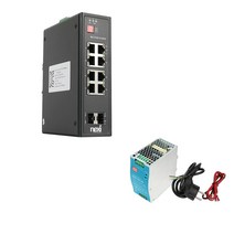 (NEXI) 산업용 기가비트 8포트PoE(240W) 스위칭허브 SFP 2포트 파워써플라이포함