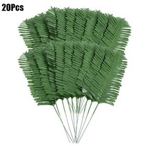 인조 야자수 나뭇잎 인테리어 조화용품 나무 화분 장식 실내용 야외용 조화용품, 20pcs 잎