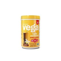 단백질 프로틴 Vega Hello Wellness Spring in Your Step Blender Free Smoothie (14 Servings) Plant Based Vega, Energy - Vanilla Cappuccino
