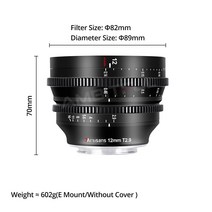 캠코더렌즈 카메라렌즈 7artisans 12mm T2.9 APS-C 광각 시네 렌즈 Sony E Micro 4/3 Fuji FX Canon Nikon, 05 Leica L mount