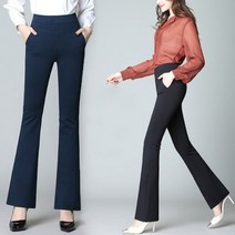 현블러썸 신축성 부츠컷바지 탄력좋은 부츠컷 밴딩팬츠 허리밴딩 소프트한 편안한 롱다리 바지 스판 봄 여름