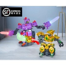 RC 로보트 무선 조종 로봇 친자 인터랙티브 2.4G 리모컨 대전 2인승 격투기 가, 01 관우(단장)