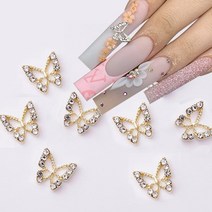 네일파츠 네일스톤3D 네일 아트 펑크 실버 단검 칼 디자인 럭셔리 매력적인 손톱 프레스 액세서리 보석, 13 gold19-10pcs
