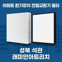 성북 석관 래미안아트리치 아파트 환기시스템 전열교환기 필터 H13등급 공동구매, 34평, 단품세트(헤파1+프리1)