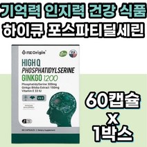 하이큐 은행잎 추출물 징코 포스파티딜세린 뇌영양제 고함량 인지력 기억력 혈액 혈행 순환 개선 메모리 에 좋은 영양제 식약처인증 포스타딜세린 부모님 시니어 어르신 노인 50대 60대