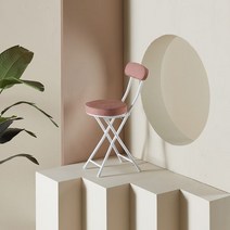 모던하우스 (택배발송/DIY) WOW 데일리 세컨 접이식 의자-더스티핑크 CF0621011, 더스티핑크