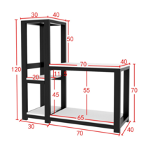 수족관 받침대 인테리어 축양장 철제 소품선반 광폭, 플라워랙30x40x120실린더랙70x40x70
