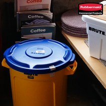 러버메이드 벤티드브루트 뚜껑(37L/75L/121L) 원두보관통 다용도 수납용기, 파랑, 121L 뚜껑