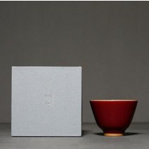 전통 찻잔 보이차 말차 다완 정호 개완 막사발 찾잔 85ML 유약 레드 내열 착색, b