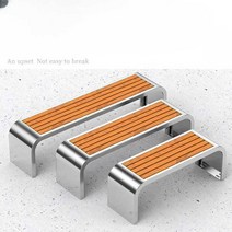 스틸 야외 야외용 정원 공원 옥외용 벤치 의자, 스테인리스 스틸(2.2m)