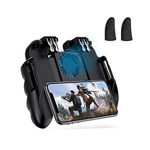 4 Trigger 모바일 게임컨트롤러 with 쿨링팬 조절가능한 Stand for PUBG/Fotnite 6 Finger 작동 GAMR or L1R1 L2R2 게이밍 그립 4.7-