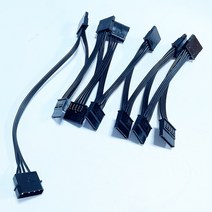 IDE male to 12sata 하드 디스크 HDD SSD 전원 케이블 분리형 15PIN 치아 마이닝 서버용, 01 기타
