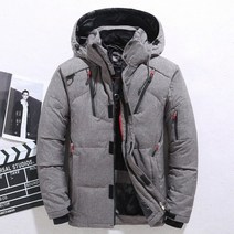 오리인형 안고자는인형 오리바디필로우 거위겨울 파카 남성 다운 재킷 남성 화이트 덕 다운 재킷 후드 야외, 03 gray_06 4XL