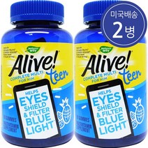 네이쳐스웨이 얼라이브 남자 청소년 멀티비타민 틴 50 구미 2병, 50정