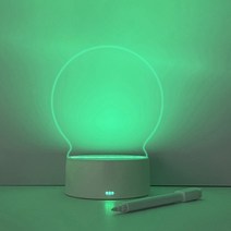led간판 LED메뉴판 카페입간판 펜 USB 배터리 전원 LED 야간 조명 메모판 메시지 보드 휴일 데스크탑 램프 침실 장식 어린이 선물, 3.Circular