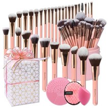 뷰아트 디자인 베스트 GIFT 럭셔리 30pcs 프로페셔널 펄 핑크 디럭스 메이크업 브러시 세트 홀더 케이스 파운데이션 페이스 블렌딩 블러쉬 컨실러, 30Pcs+Gift Holder Case