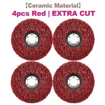 14pcs 100110125mm 스트립 디스크 연마 그라인딩 휠 녹 제거 페인트 앵글 그라인더 용 청소, 4pcs 레드, 100 x 22mm