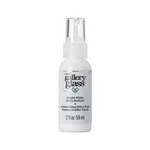 Plaid 갤러리 스테인 글라스 펜 2oz 색상선택 글라스 데코 스테인글라스 물감, 2 Bright White
