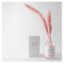 데일리미소 팜파스 미소 디퓨저 200ml + 리드스틱 6p 핑크 B 세트, 1세트, 화이트머스크