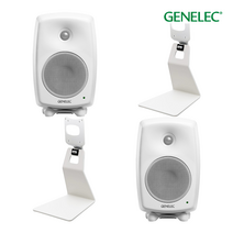 Genelec 8030C 화이트 + 제네렉 정품 L자형 탁상용 스탠드 패키지