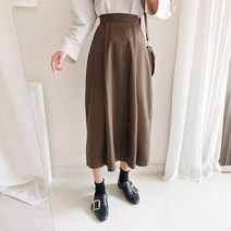 [드레스날다] 가을이오면 플레어 뒷밴딩 롱 스커트(sk306)