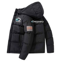 남성용 덕 다운 재킷 단색 후드 코트 두꺼운 파카 겨울