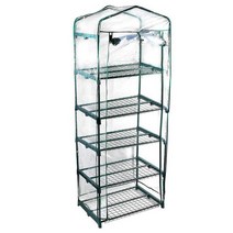 유리온실 조립식 비닐하우스 커버 투명 방수 4 층 pvc 커버 내구성 옥외 단열 프레임 철제 스탠드가없는 정원 도구 2021, 5 층