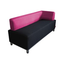 대성쇼파 패브릭 모던 대기실 쇼파&스툴 ver.2(철재다리), 쇼파2-L형 Y-812(핑크)