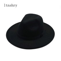 페도라 신제품 페도라 모자 펠트 캡 와이드 브림 여성용 트릴 비 Chapeu 여성 남성 재즈 교회 여신