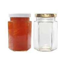 [유리병] 육각200 1개 200ml, 은색마개
