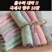 물기없는 주방 흡수력 좋은 파스텔 극세사 행주10P