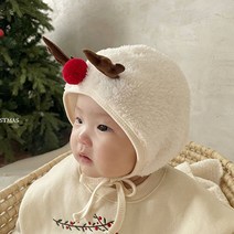 크리스마스 유아 슈트 보넷 세트 양기모 산타 눈사람 루돌프 겨울옷 요정 모자