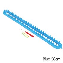 직조기 뜨개질1Pc 직조 Loom 뜨개질 키트 DIY 기계 바느질 도구 Pompom 양말 모자 스카프 제조 업체 수제, 04 Blue 58CM, 한개옵션1